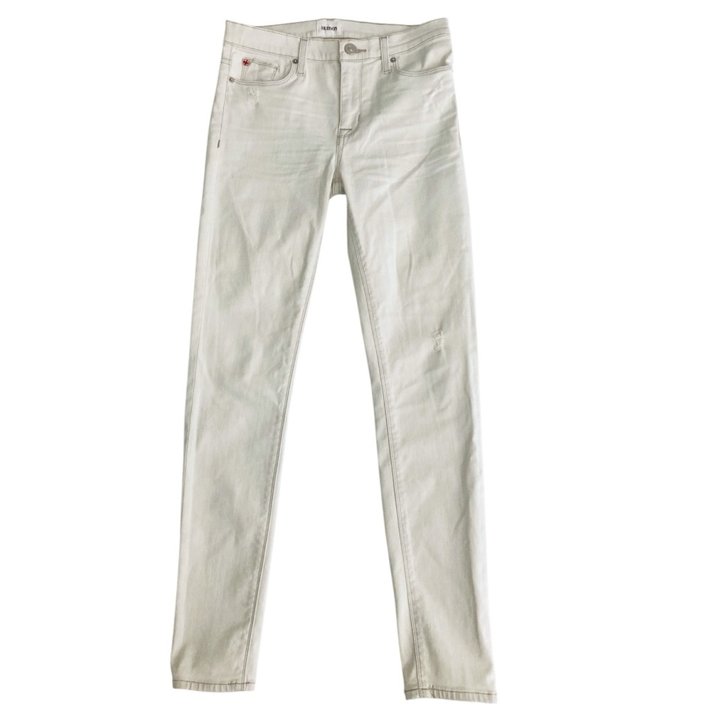 Hudson Nico Midrise Super Skinny Distressed 5 Pocket Denim Jeans Womens Size 27